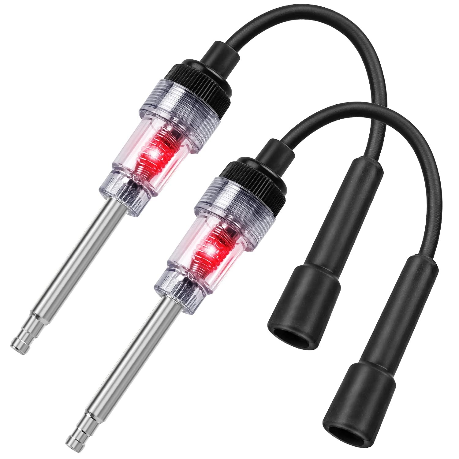 2 Pcs Inline Spark Plug Tester Ignition Coil Diagnostic Tool Small Engine Car gallery
