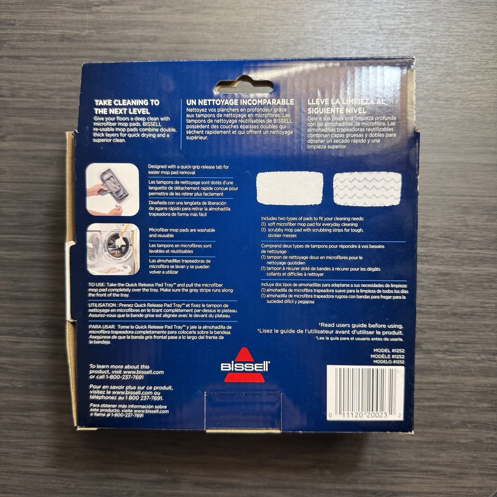 Bissell Steam Mop Pad Kit Model 1252 Soft and Scrubby Pads for Series 1132 gallery
