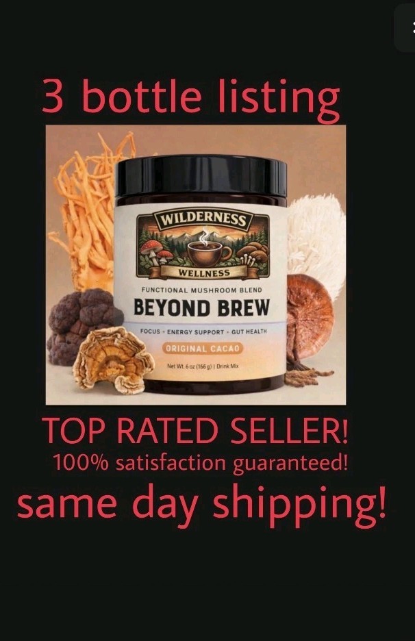 (3) Pack Original Cacao Beyond Brew Mushroom Coffee 7-in-1 Energy/focus Gut gallery