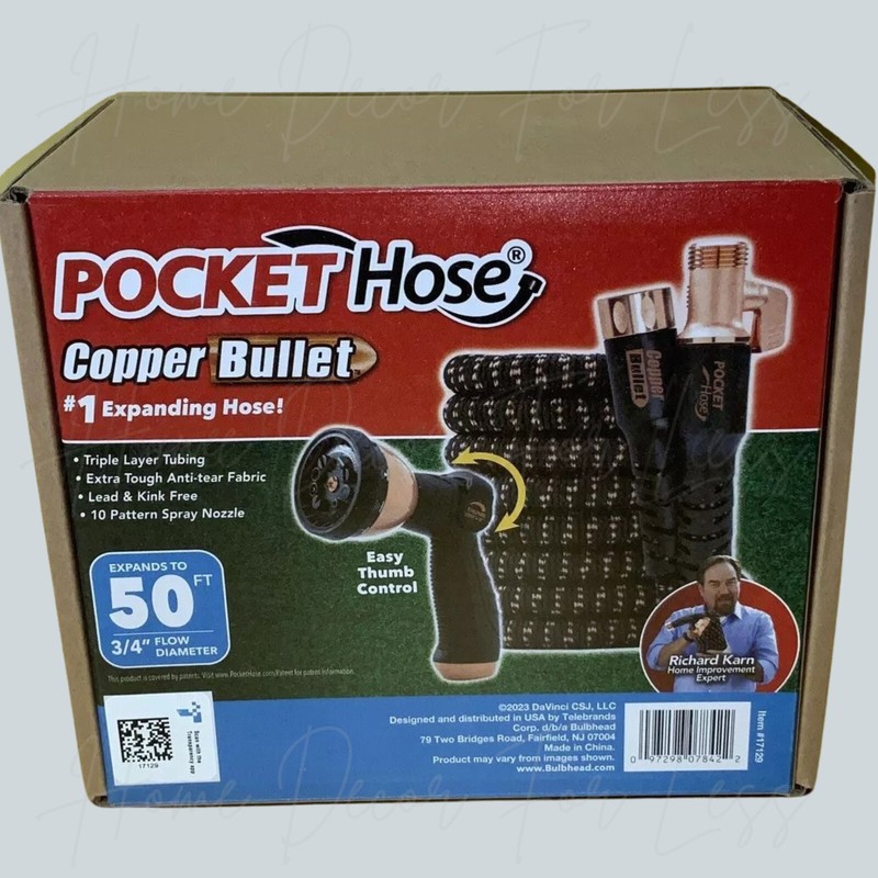 Pocket Hose Copper Bullet with Sprayer Expandable Garden Hose 650psi - ALL SIZES gallery