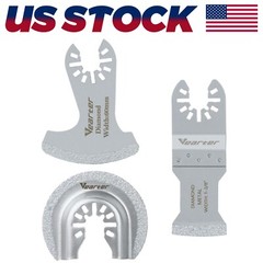 3X Oscillating Multi Tool Blade Diamond Saw Blades Set For Mortar Grout Removal