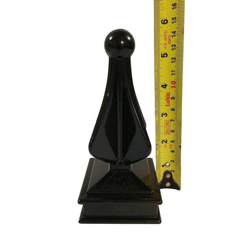 2" x 2" Decorex Hardware Aluminium Spear Post Cap for Metal Posts - Black gallery