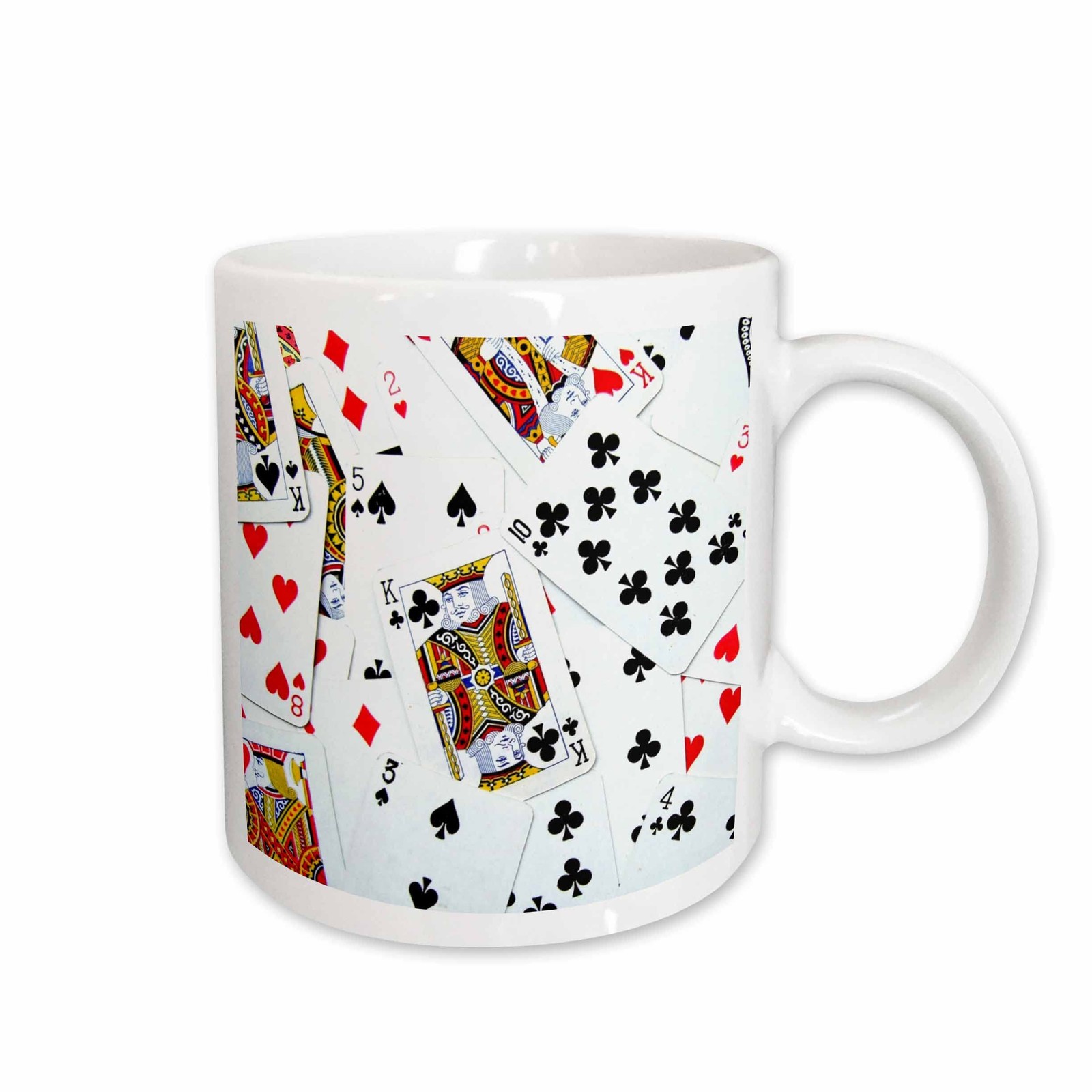 3dRose Scattered Playing Cards Photo Mug 11oz - Poker Bridge Casino Games gallery