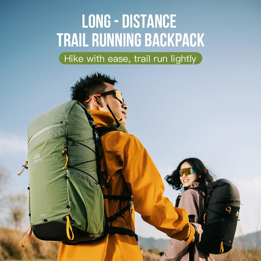 30L Lightweight Hiking Backpack for Men, Adjustable & Multifunctional Backpac... 2