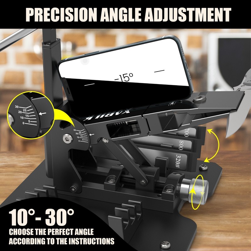 XARILK PRO Precision Knife Sharpener System GEN 2 W/Diamonds (320# 800# 2000#) gallery