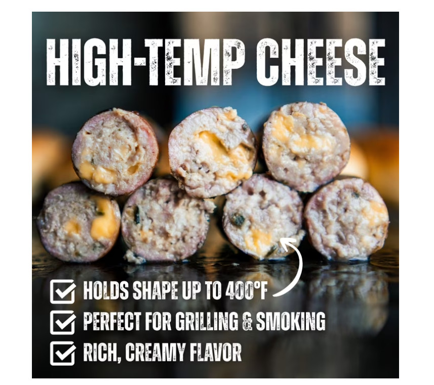 Bearded Butchers High Temp Cheddar Cheese, 1 lb, Cubes for Sausage , Burgers. gallery