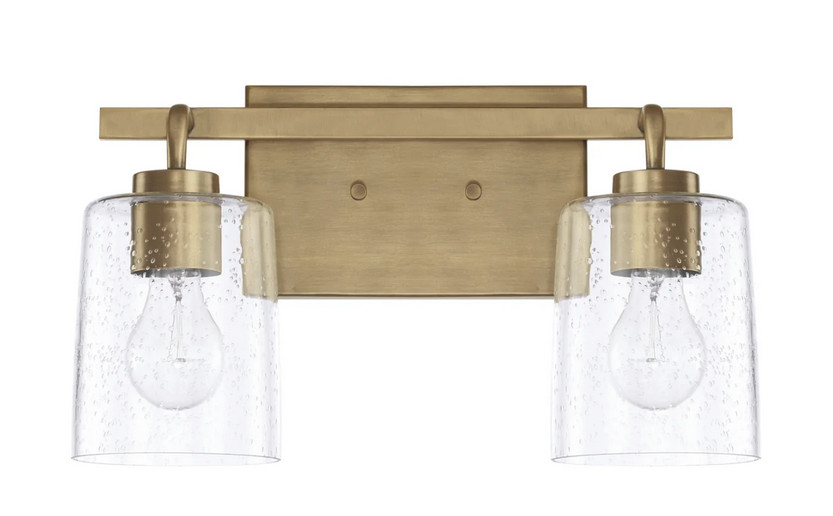 Capital Lighting Greyson 2 Light Vanity, Aged Brass 128521AD-449 *NEW OPEN BOX* gallery