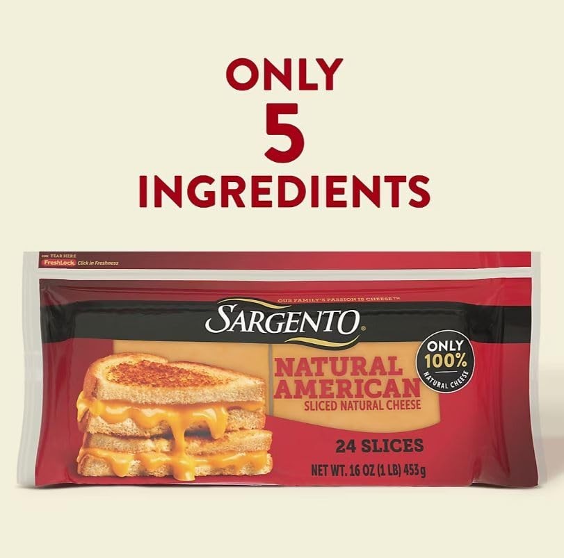 Sargento Natural American Cheese Slices, 2 lbs. gallery