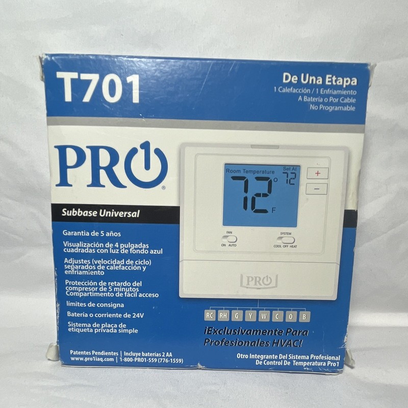 Pro1 T701 Digital Non-Programmable Single Stage Heat/Cool/Off Thermostat 24V gallery
