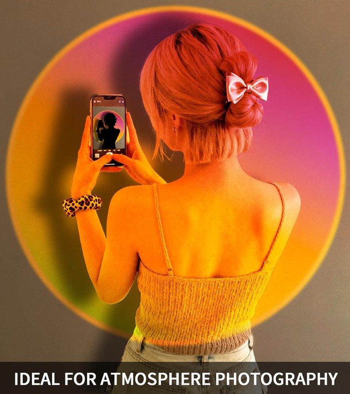 Sunset Lamp Projector,Multicolor Changing Night Light 360 Degree Rotation Rai... gallery