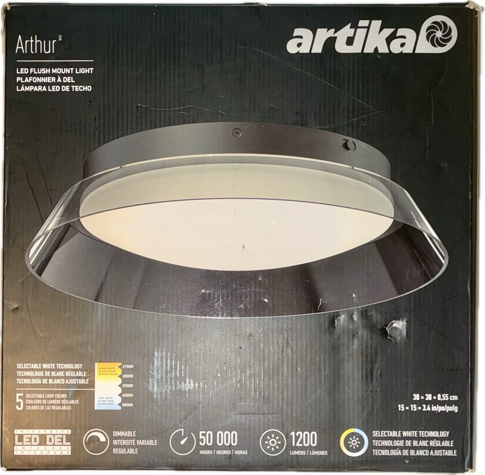 Artika 1-Light Integrated Selectable LED Flush Mount Ceiling 5CCT gallery