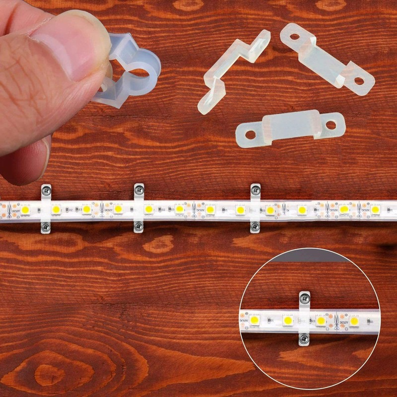 LED Strip Light Mounting Brackets , Silicon Fixed Clips with Screws gallery