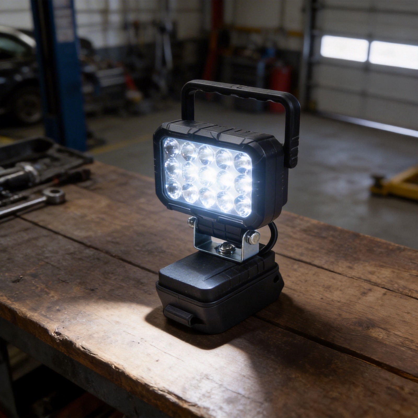 Lightweight 15 LED Work Light for 18V Batteries Used in Camping and Repairs gallery