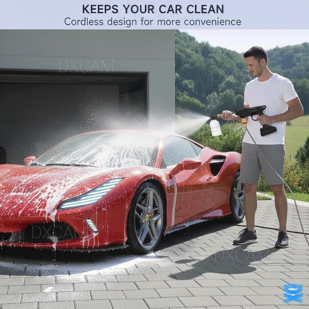 Portable Cordless Electric High Pressure Water Spray Gun Car Washer Cleaner Tool gallery