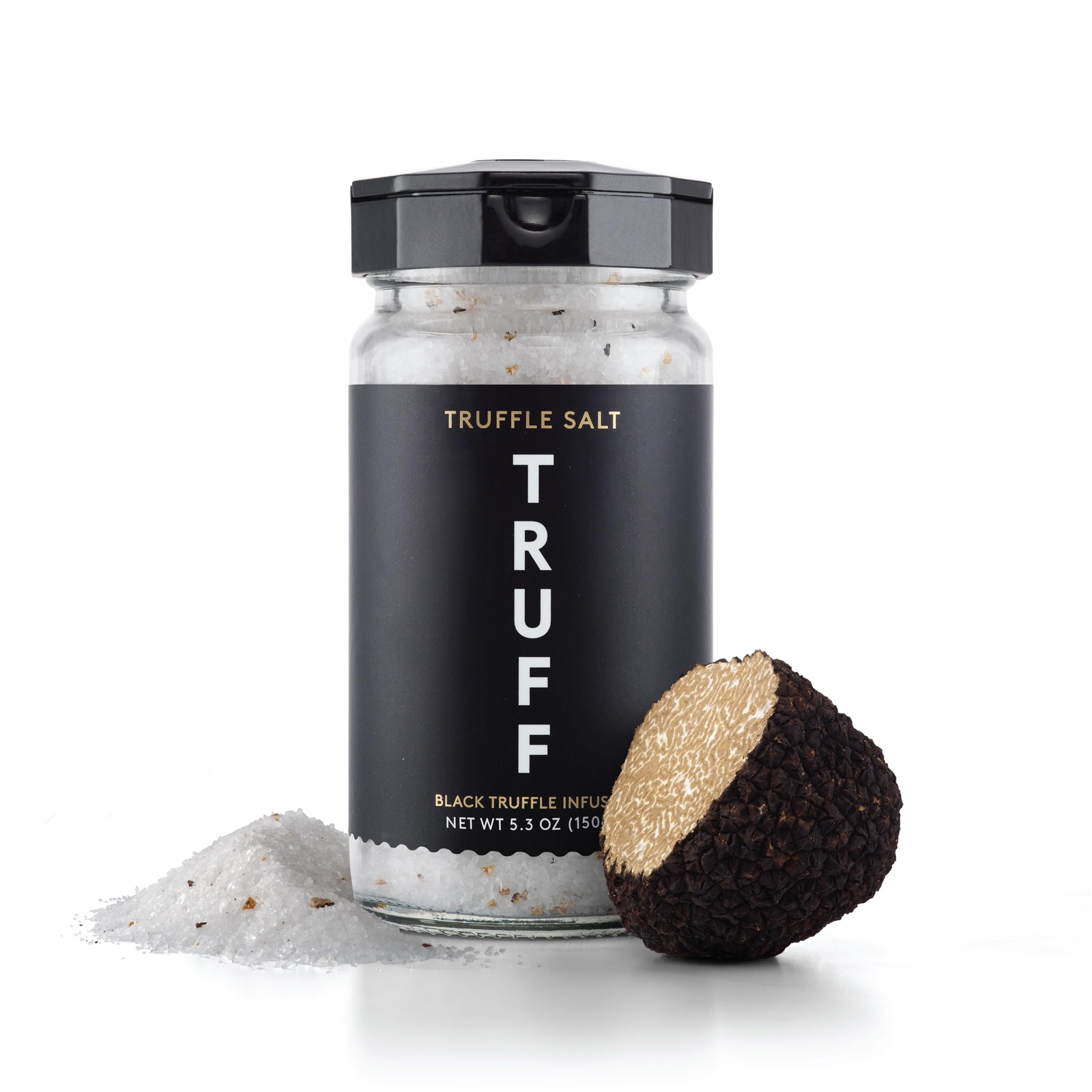 Black Truffle Salt Sea Salt Fine Coarse Blend Steak Popcorn Seasoning 5.3oz gallery