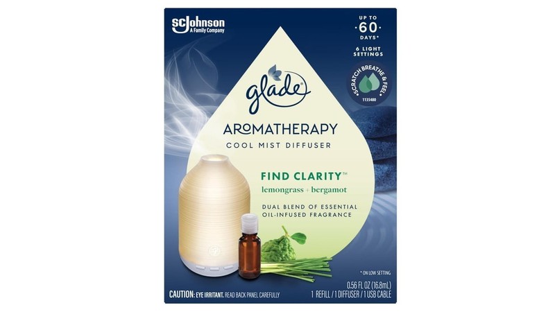 Glade Aromatherapy Cool Mist Diffuser -Find Clarity- Lemongrass & Bergamot New gallery