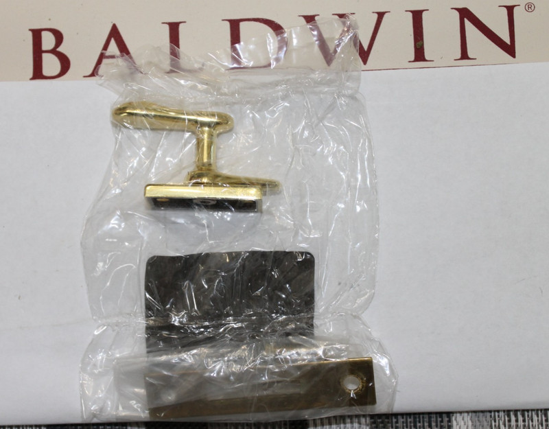 Baldwin Estate 0493-030 Solid Brass Casement Fastener in Polished Brass NEW gallery