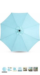 9ft Umbrella Replacement Canopy 8 Ribs, UV & Fade Resistance OLEFIN Fabric
