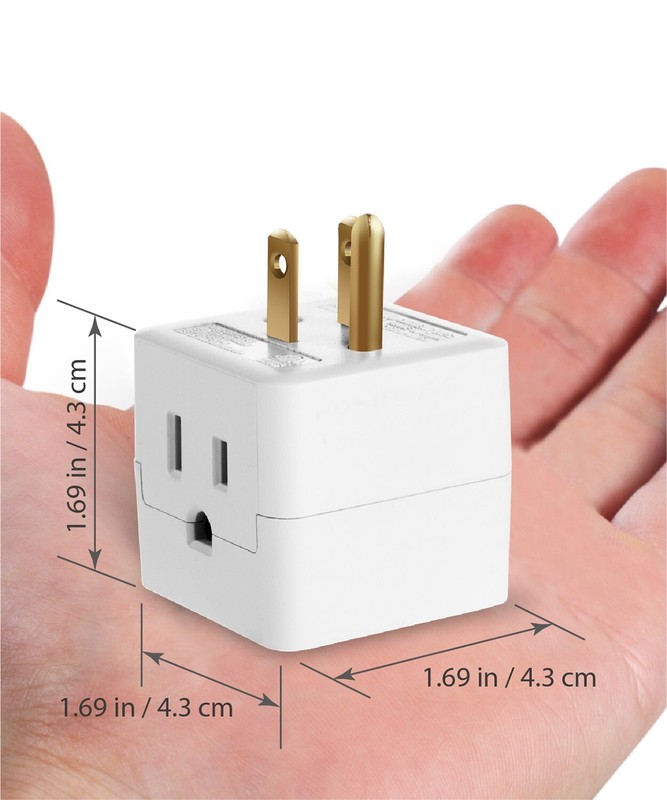 [3 PACK] 3 Outlet Extender Indoor Grounded AC Power Wall Tap Travel Adapter Plug gallery