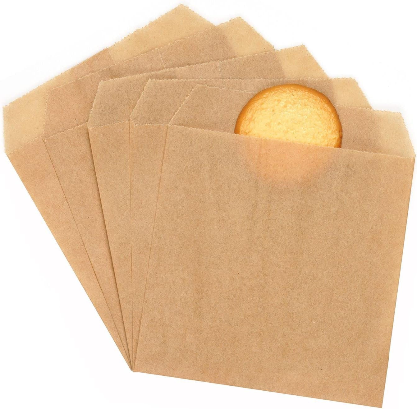 Brown Flat Mini Square Glassine Paper Bags Envelope 3" X 3" (8 X 8Cm) Pack of 10 gallery