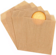 Brown Flat Mini Square Glassine Paper Bags Envelope 3″ X 3″ (8 X 8Cm) Pack of 10