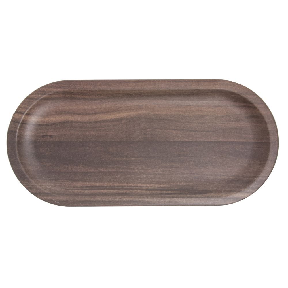 HUBERT® Oval Platter with Acacia Finish - 12 1/2" L x 5 7/8" W gallery