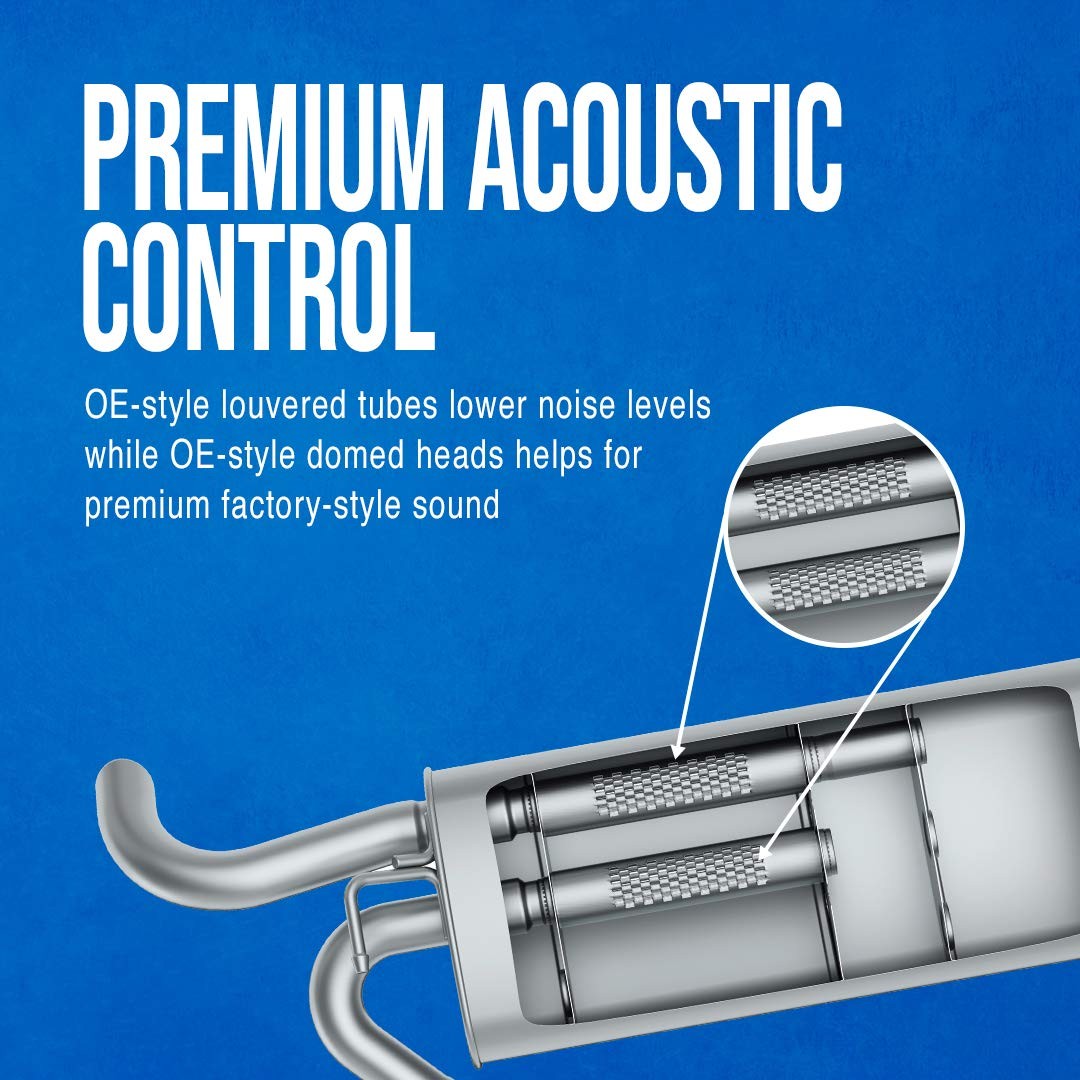 Walker Quiet-Flow Ss 50051 Direct Fit Exhaust Muffler Assembly 2.5 Inlet Id 2.5 gallery