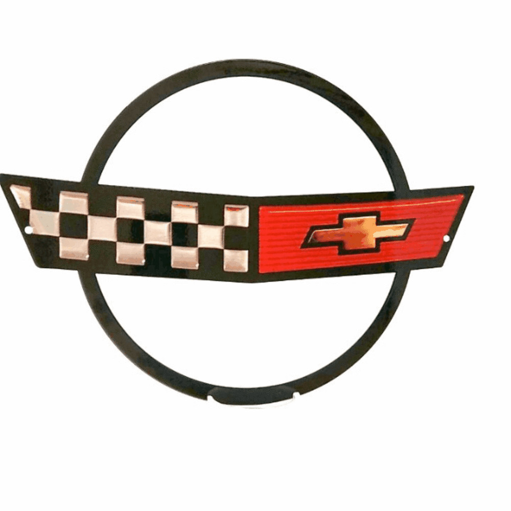 Corvette C4 Stingray Crossed Flag Steel Sign gallery