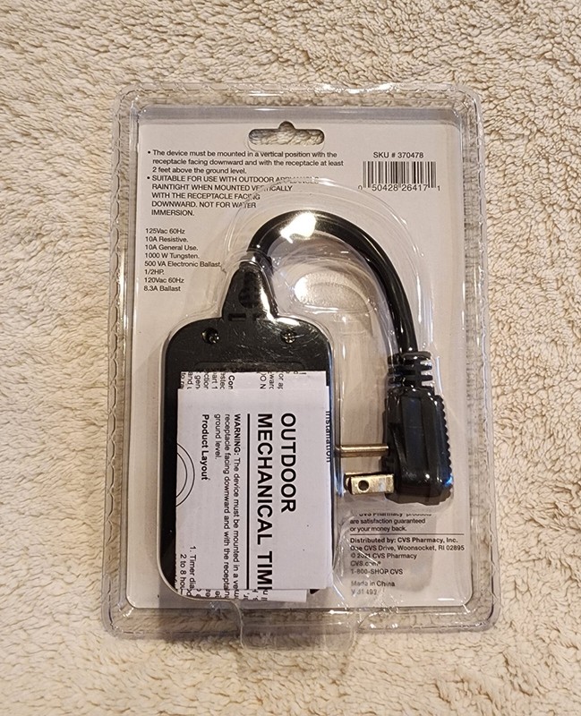 New Merry Brite Mechanical Timer All Weather outdoor 2-8 Hours setting options gallery