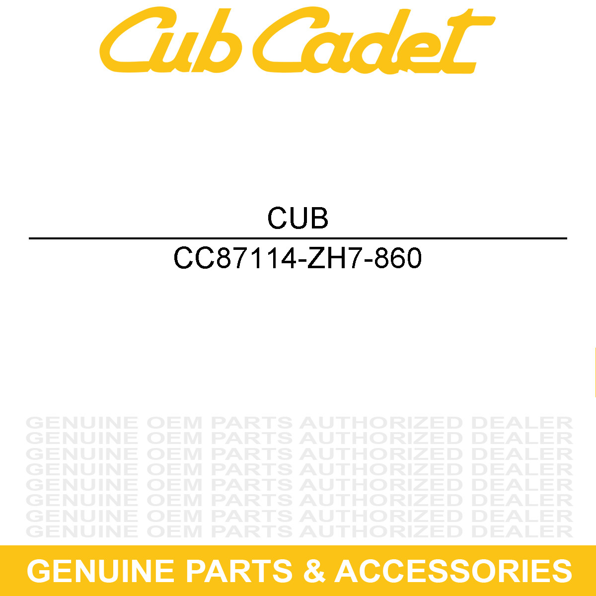 CUB CADET 87114-ZH7-860 Label Warning GCV190LA G5B Engine gallery