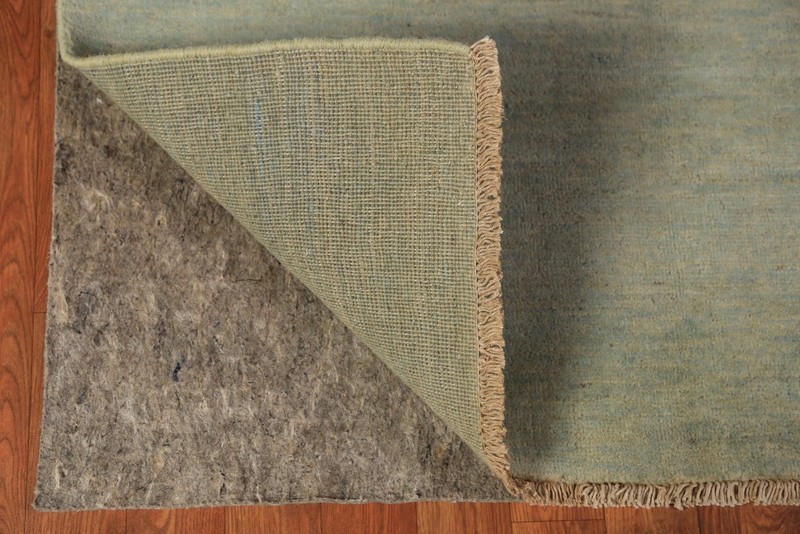 Green Modern Wool Accent Rug 4x6 Solid Hand-knotted Contemporary Pakistani Rug gallery
