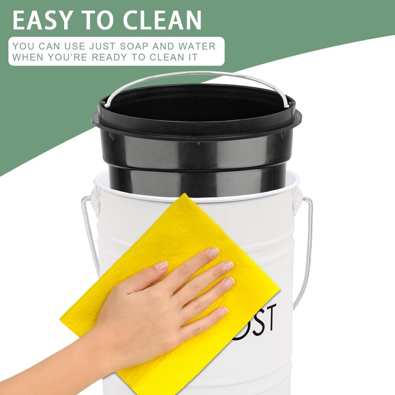 Compost Bin Kitchen Countertop Compost Bin with lid – Small Compost Bin Includes gallery