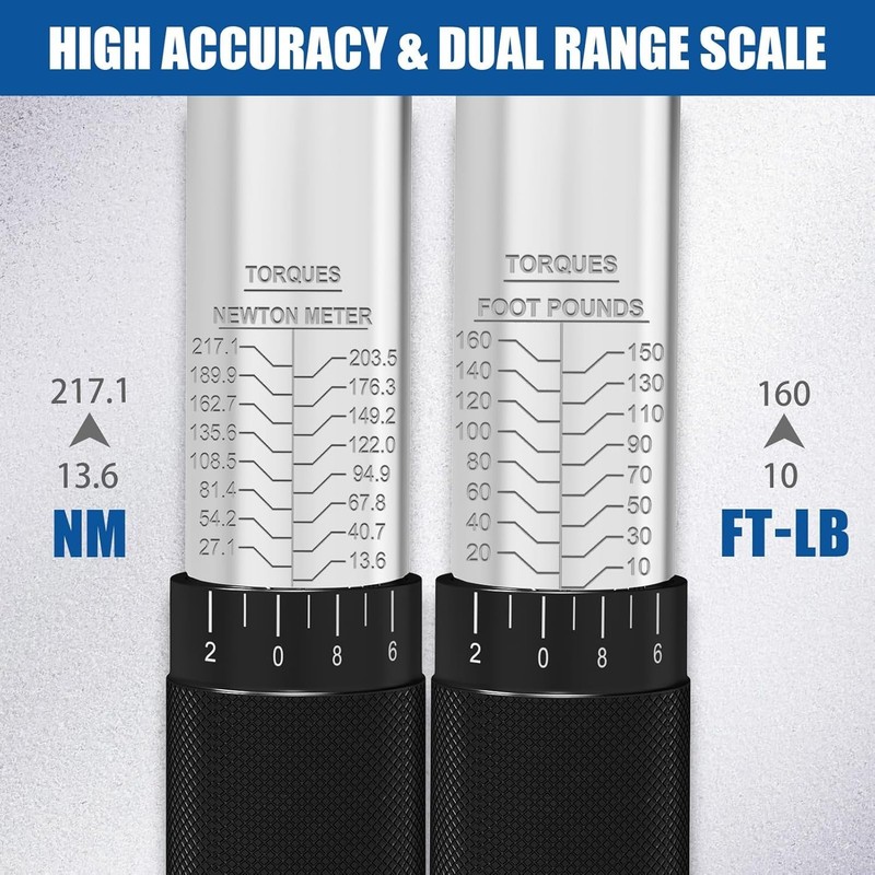 Durable 1/2-Inch Torque Wrench Set with Calibration Certificate and Accessories gallery