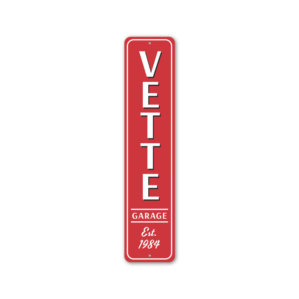 Vette Garage Chevy Corvette Sign Chevrolet Automotive Car Man Cave Sports Retro gallery