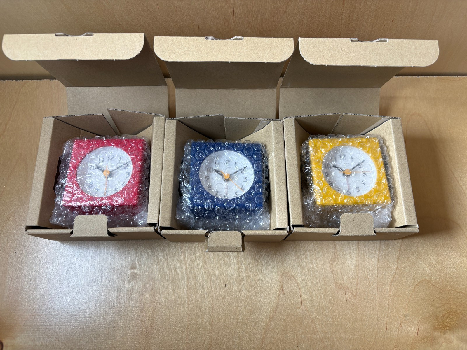 NEW Lemnos Table Clock PA18-02 - Wood / Analog Alarm Clock Farbe Japan gallery