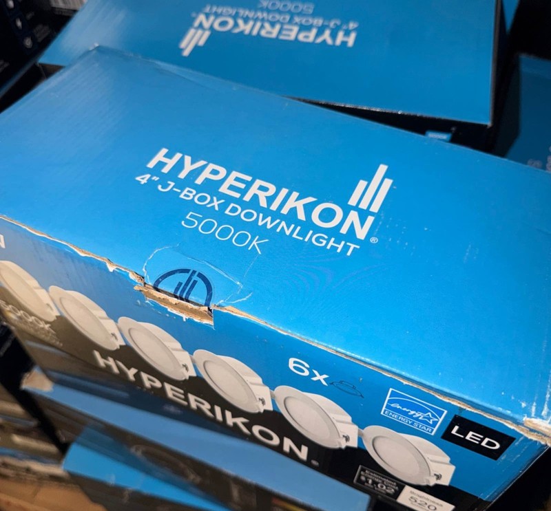 Hyperikon 4" Recessed LED Downlight, J-Box Dimmable 8.5W Crystal White 6 Pack gallery