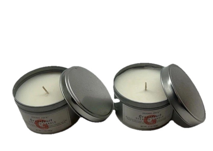 2 Packs Trader Joe's NEW Grapefruit Scented Candles 5.7 oz. 55 Hours Burn Each gallery