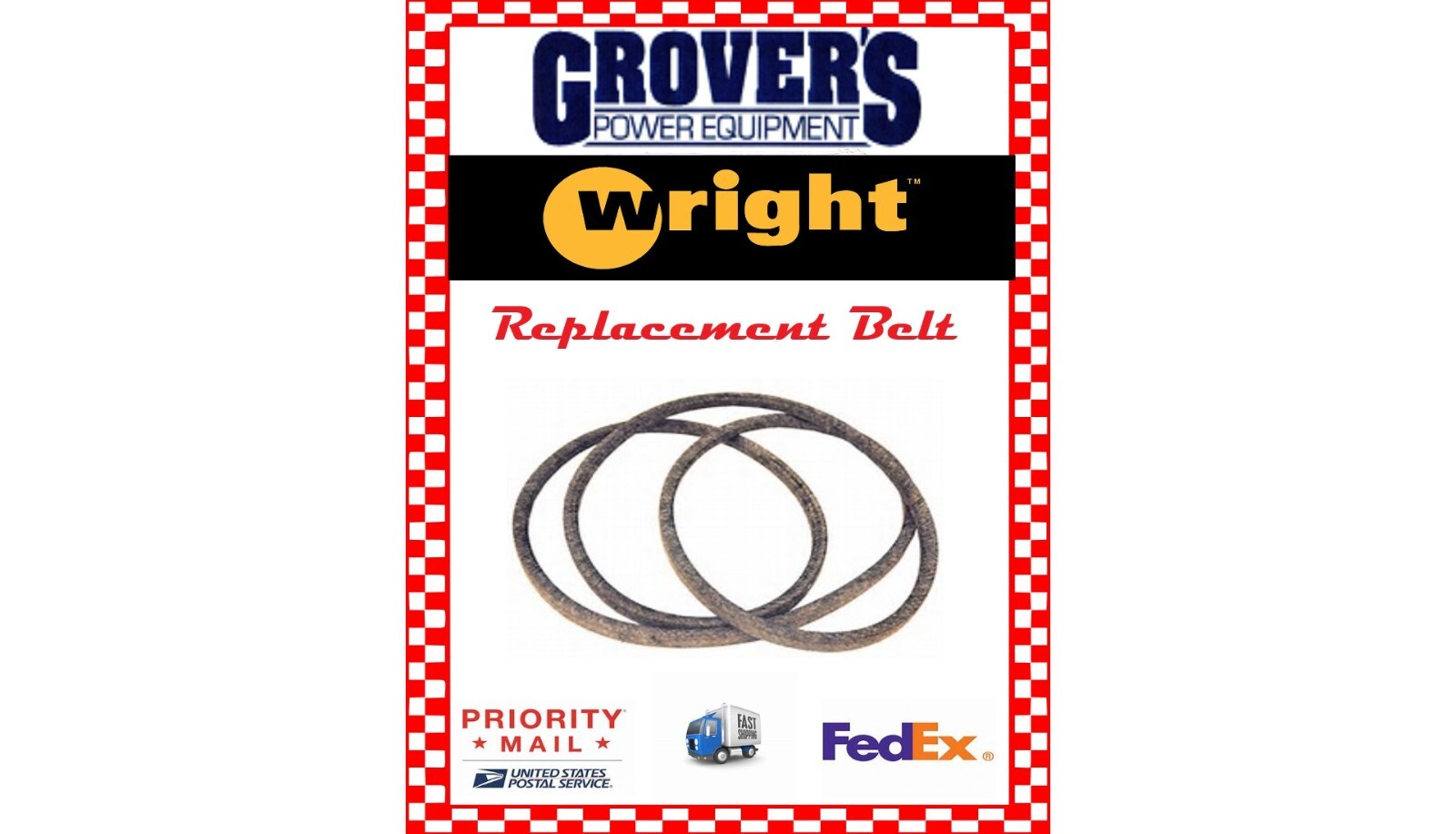 Wright Stander X Replacement Hydro Belt 71460176 Made with Kevlar! Made in USA! gallery