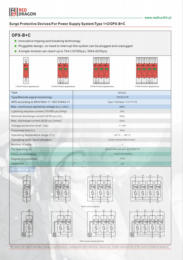 Surge Protector Protective Device AC Photovoltaic B+C T1 T2 2P gallery