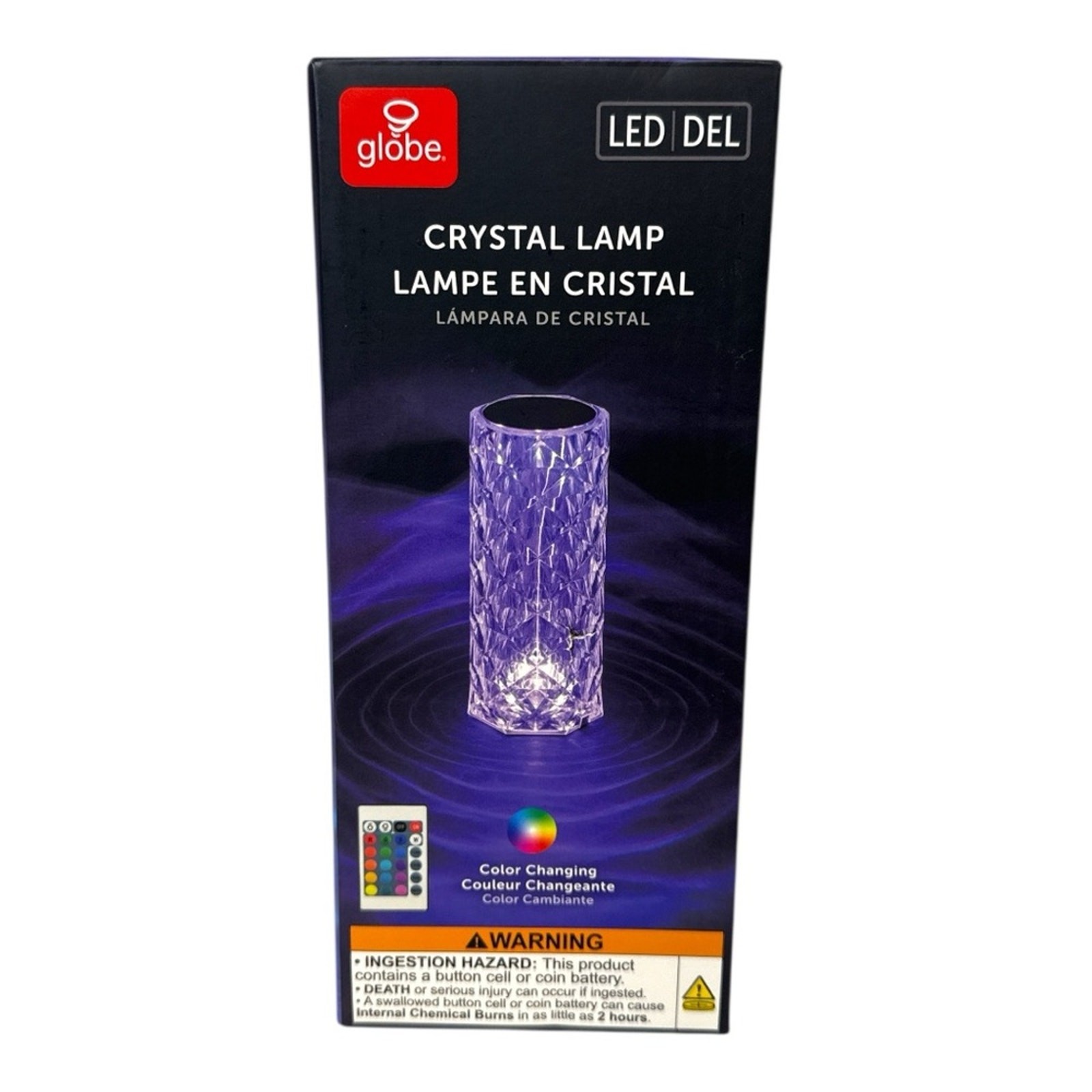 Globe Crystal LED Lamp Color Changing RGB Accent Light Remote USB Rechargeable gallery
