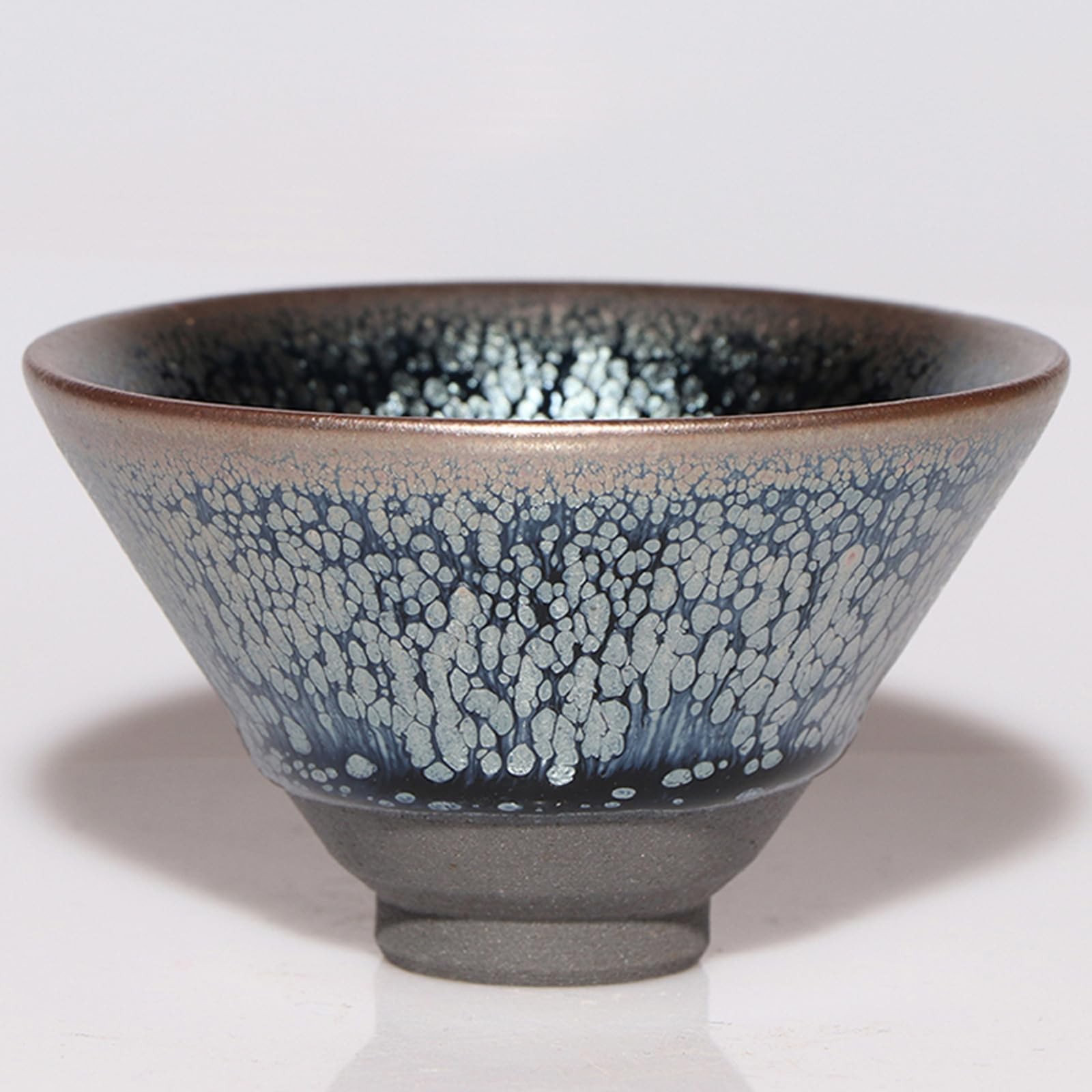 Apingjenz Tenmokus Tea Cup Bowl Oilspot Glaze, Ceramic Jianzhan Teacup 80ml 2.71 gallery