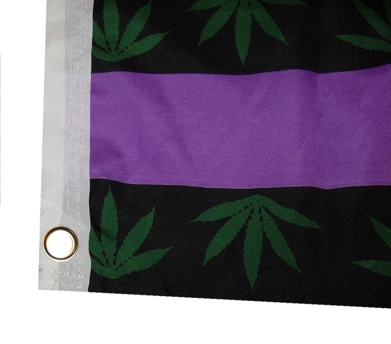 Rainbow Marijuana Pot Leaf USA Polyester 3x5 Ft Flag Weed Banner Hippie New 100D gallery