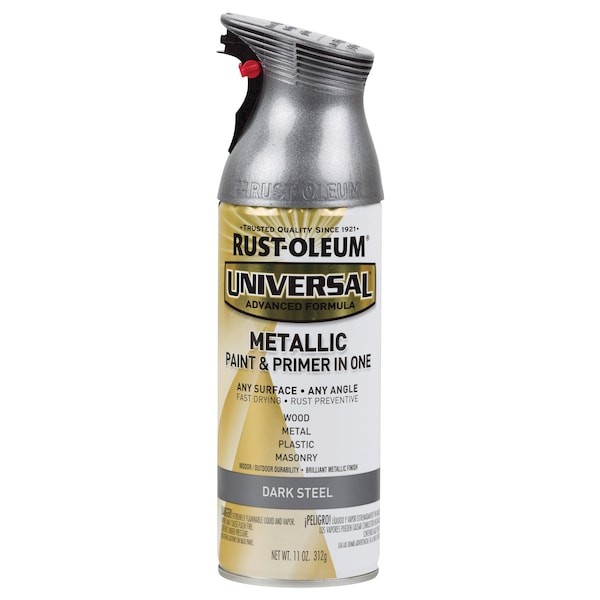 Rust-Oleum Spray Paint, Dark Steel, Metallic, Solvent, 11 oz 262662 gallery