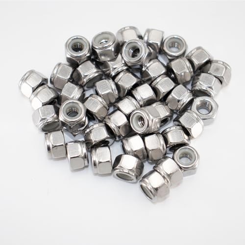 1/4"-20 Nylon Insert Hex Lock Nuts 50 Pack 304 Stainless Steel 1/4"-20 (50 pcs) gallery