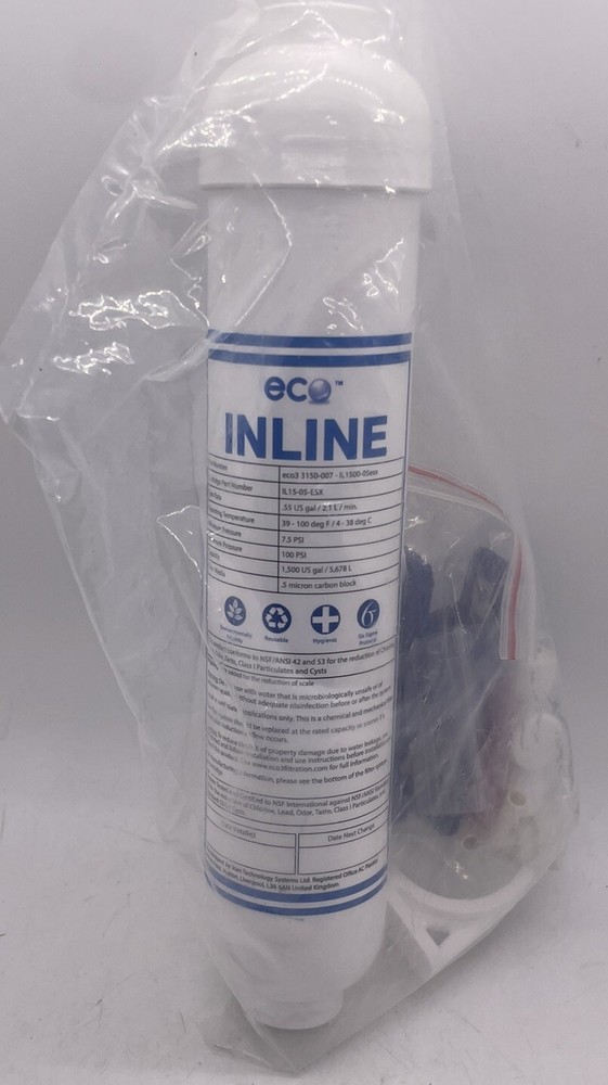 Eco Inline Refrigerator Water Filter ECO3 3150-007 **NEW SEALED**