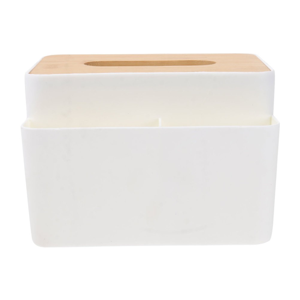Plastic Home Tissue Box Holder White for Living Room Kitchen and Office gallery