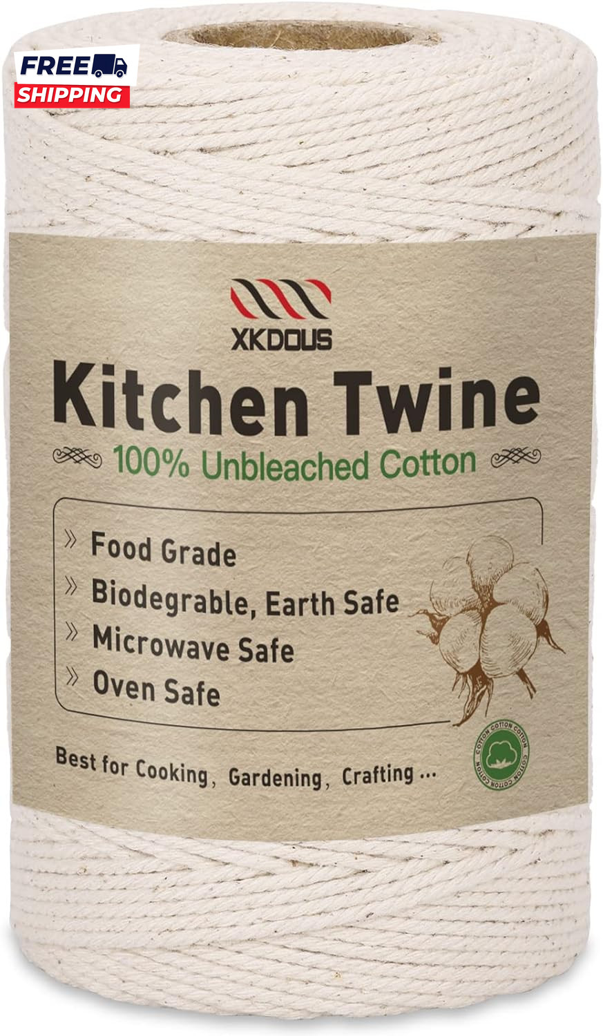 476Ft Butchers Cooking Twine 100% Cotton Kitchen Twine String 2Mm Cotton gallery