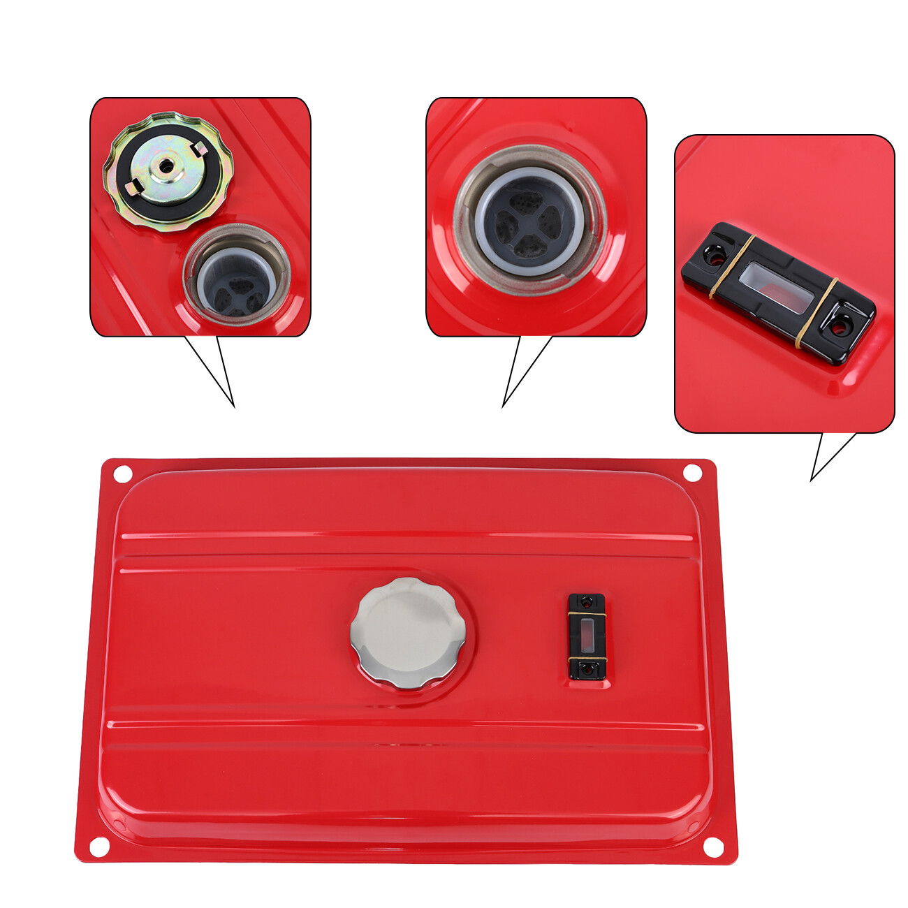7 Gallon Universal Fuel Gas Tank Generator Petcock Filter Gauge Cap gallery