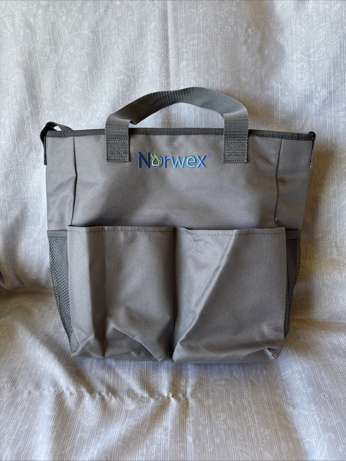 NEW NORWEX CONSULTANT BAG Gray Canvas Product Carrying TOTE 13" x 11" x 5" gallery