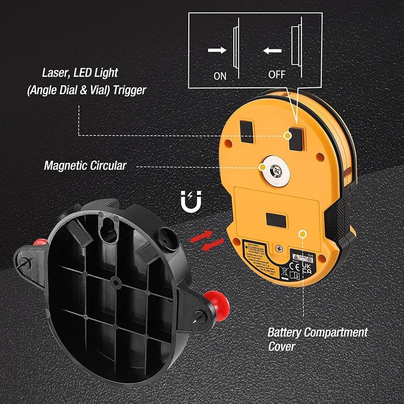 Multi Surface Laser Level LED Light Vial 30Ft Horizontal Vertical Line Laser NEW gallery